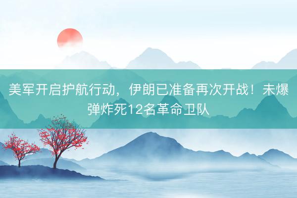 美军开启护航行动，伊朗已准备再次开战！未爆弹炸死12名革命卫队