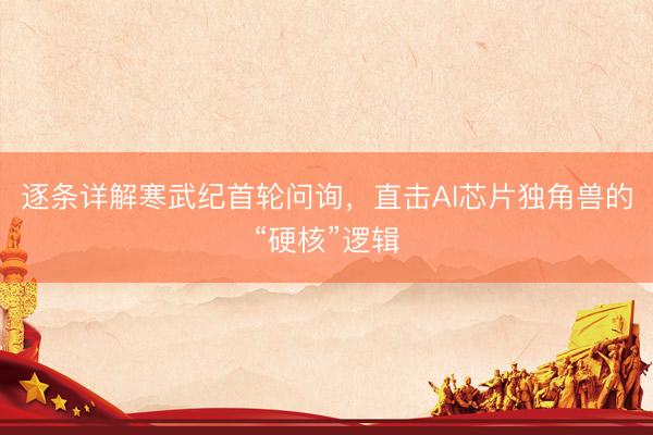 逐条详解寒武纪首轮问询，直击AI芯片独角兽的“硬核”逻辑