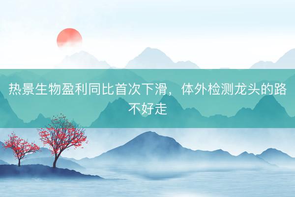 热景生物盈利同比首次下滑,体外检测龙头的路不好走