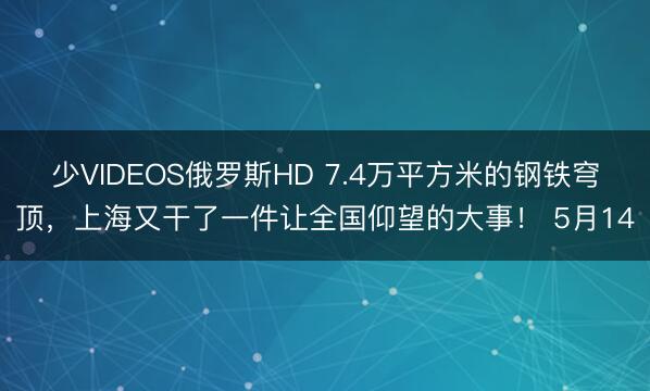 少VIDEOS俄罗斯HD 7.4万平方米的钢铁穹顶，上海又干了一件让全国仰望的大事！ 5月14