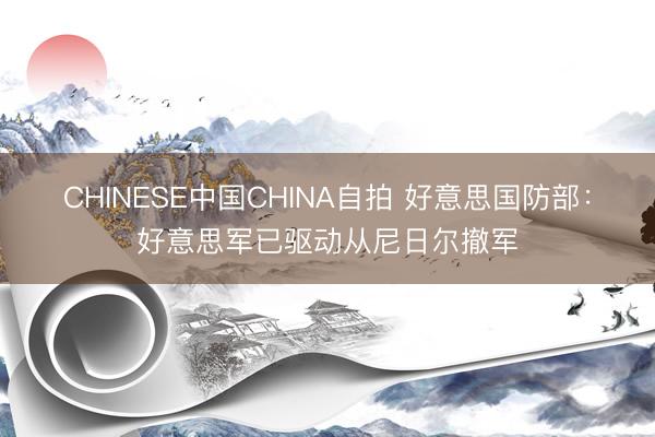 CHINESE中国CHINA自拍 好意思国防部：好意思军已驱动从尼日尔撤军